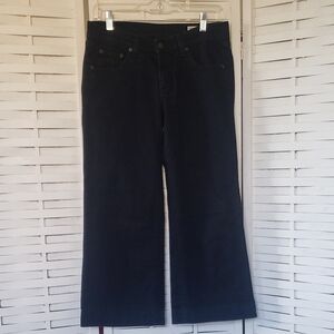 Rag And Bone Wide Leg Aged Black Women's Crop Jeans Size 26